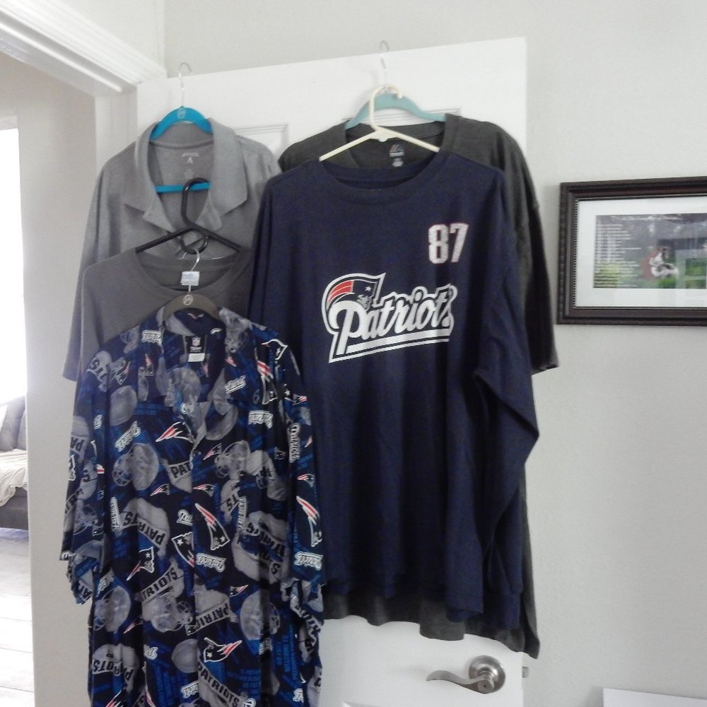 Patriots shirts, Navy, gray, multiple